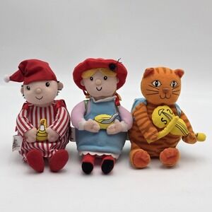 Vintage 2002 Nursery Rhymes Plush Pals Doll Miniature Book Toy Lot Of 3